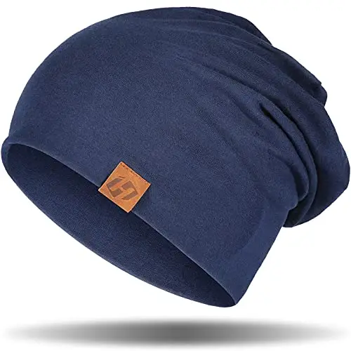 HASAGEI Berretto da donna leggero morbido unisex Slouch Beanie elastico berretto da uomo per tutte le stagioni, Blu,