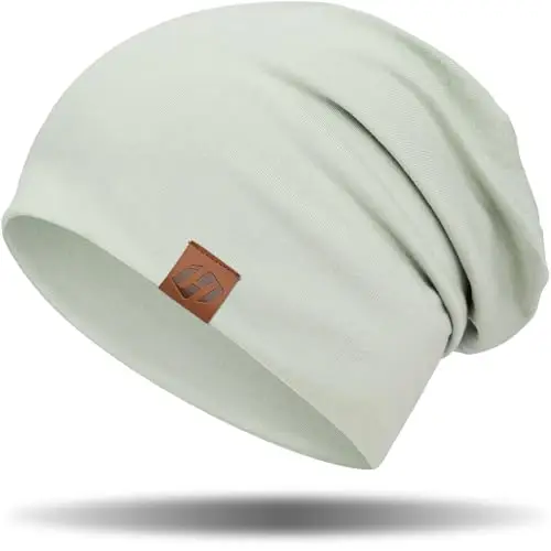 HASAGEI Berretto da donna leggero morbido unisex Slouch Beanie elastico berretto da uomo per tutte le stagioni, verde,