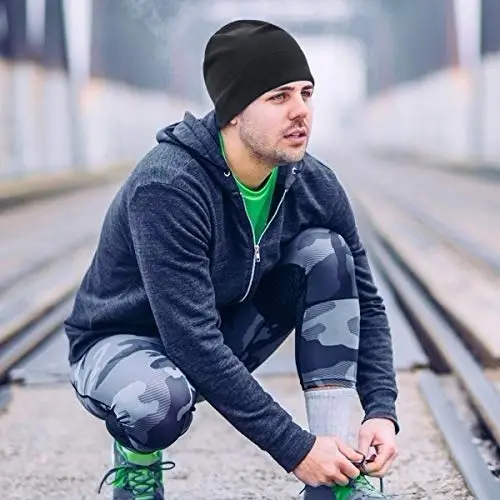 HASAGEI Berretto da Uomo e Donna, Sportivo, in Pile, Termico, Traspirante, per Corsa, Sci, Ciclismo, Snowboard miniatura 2