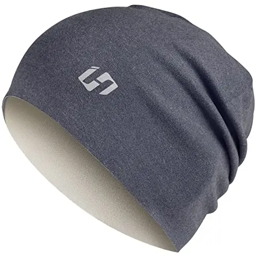 HASAGEI Cappello invernale da corsa con teschio berretto berretto termico, Grigio, Etichettalia unica