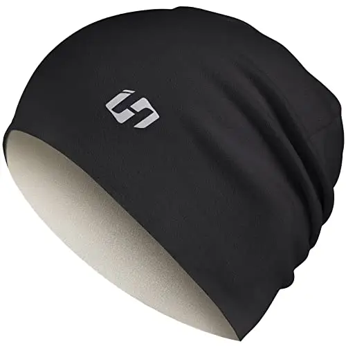 HASAGEI Cappello invernale da corsa con teschio berretto berretto termico, Nero , Etichettalia unica