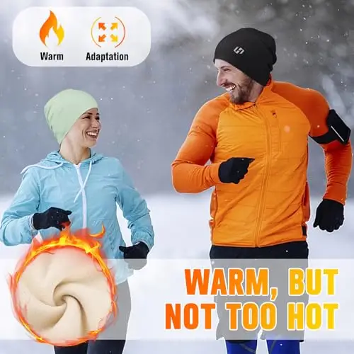 HASAGEI Cappello termico da corsa, da uomo e da donna, con teschio miniatura 2