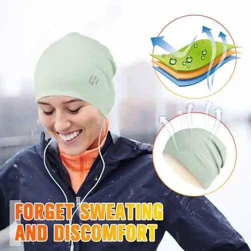 HASAGEI Cappello termico da corsa, da uomo e da donna, con teschio miniatura 3