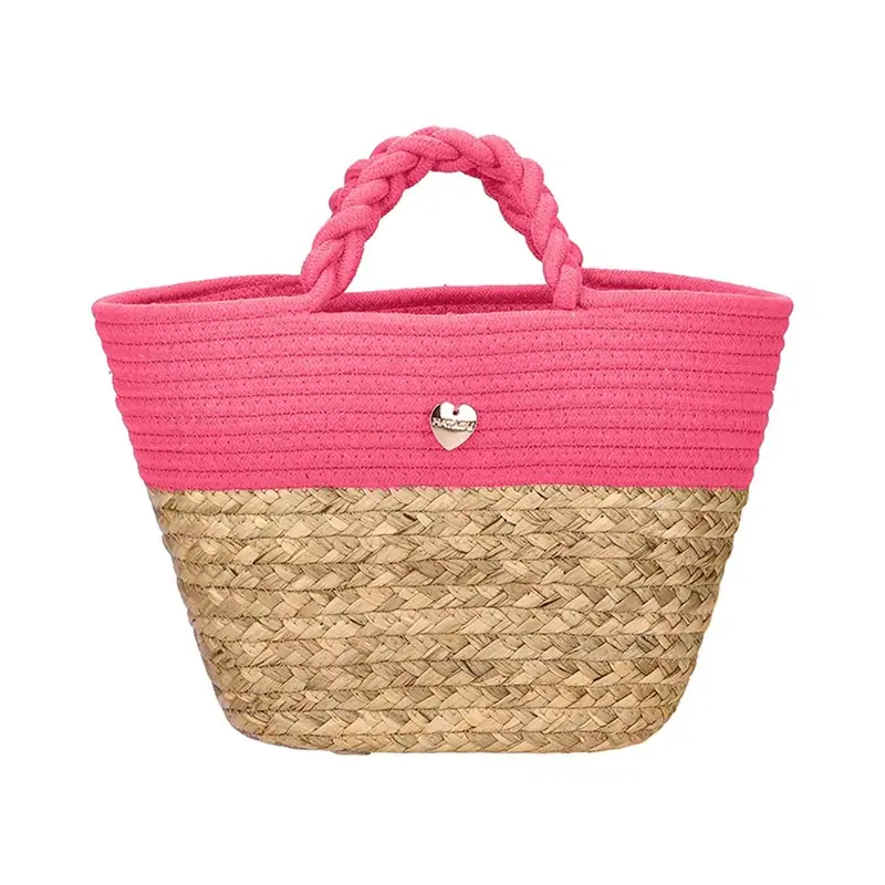 Borsa Pochette Rafia Piccola Fuxia Donna TU