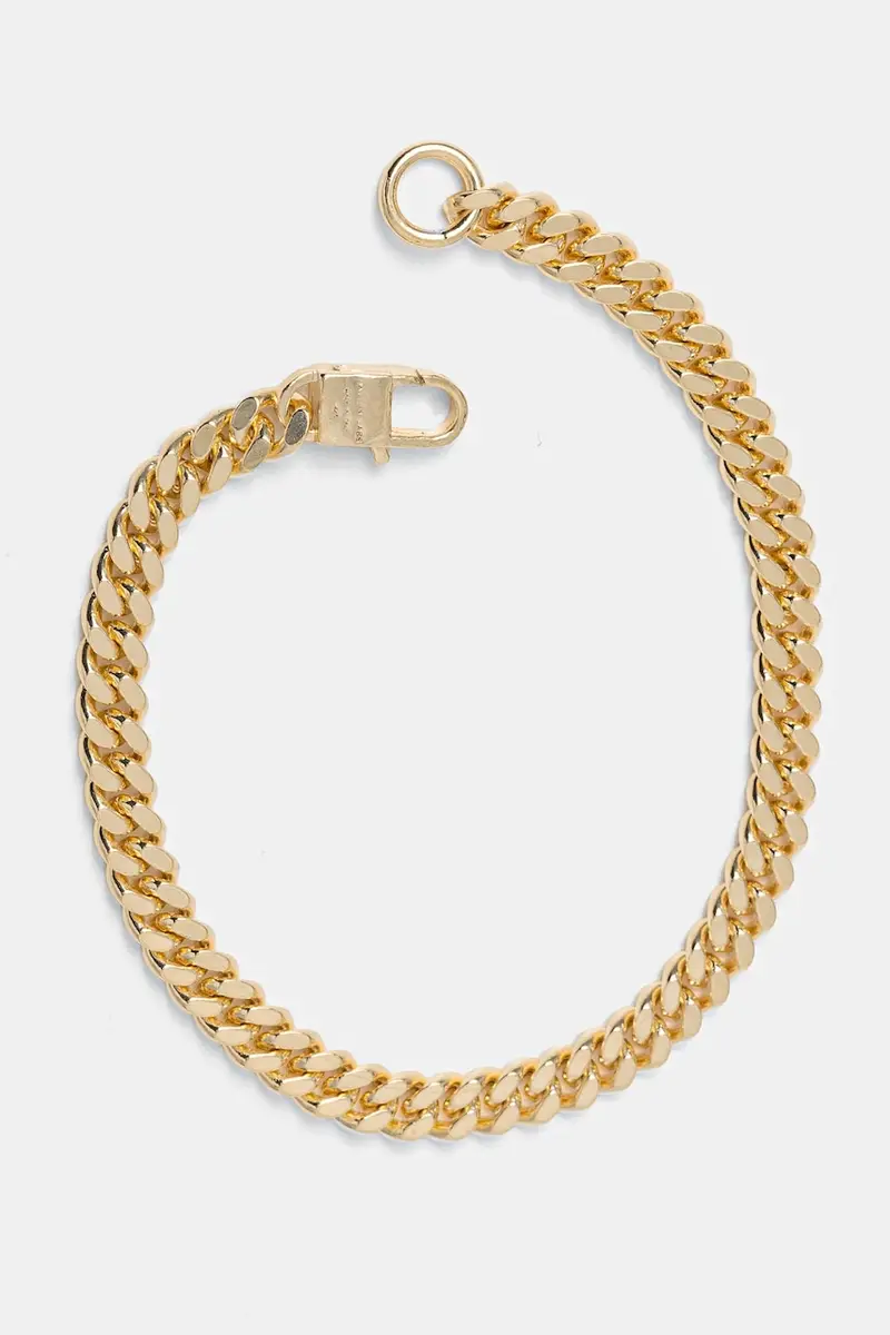 bracciale placcato oro Classic Cuban Bracelet M donna HL-W4-359-GL Giallo