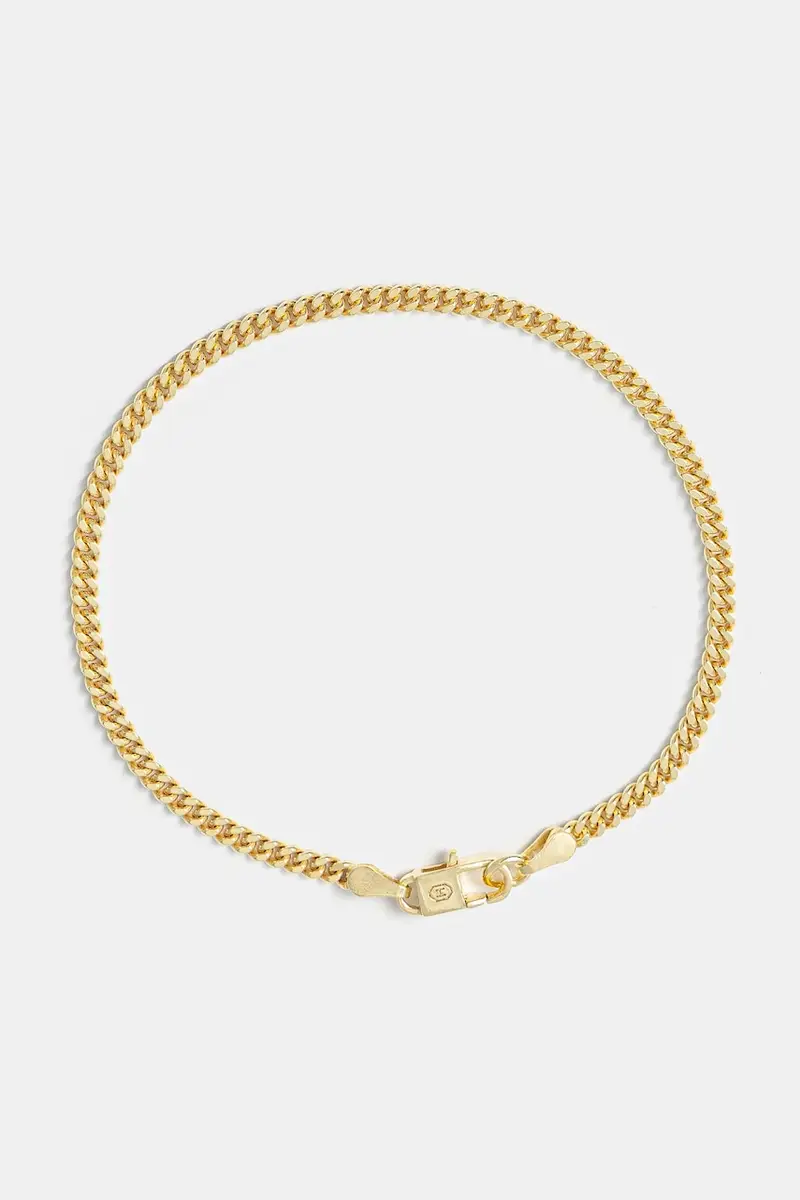 braccialetto Classic Cuban Bracelet S donna HL-W4-358-GL Giallo