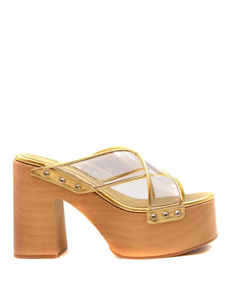 Sandali in pelle Oro