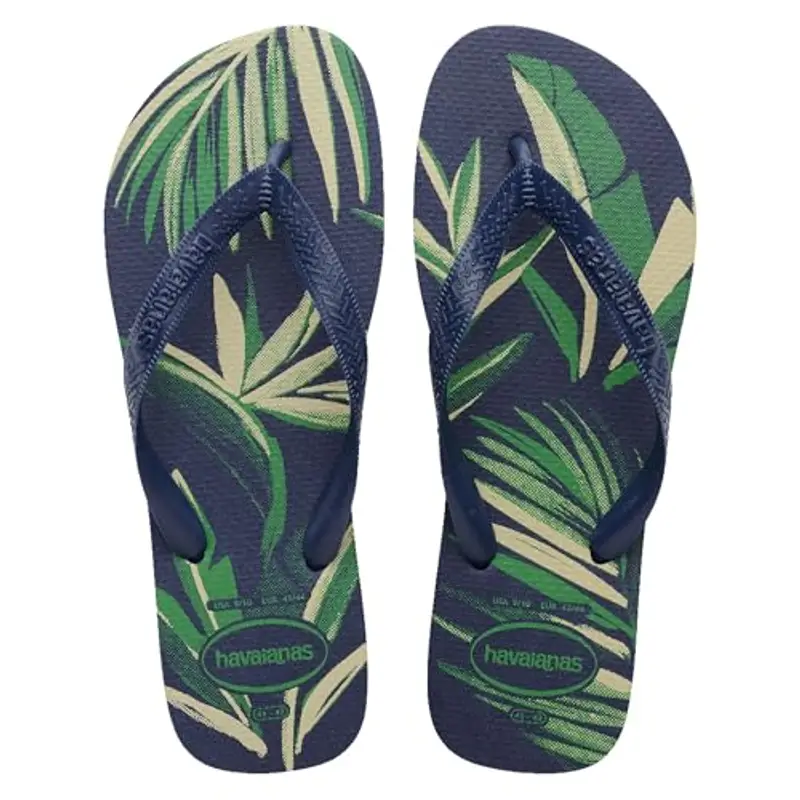 Havaianas - Aloha, Infradito Da Uomo Comode, Resistenti Ed Estive, Suola Stampata A Foglie, Suola Antiscivolo
