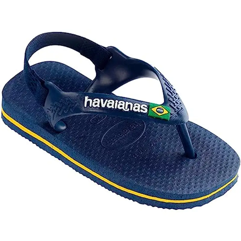 Havaianas Brasil Logo II, Infradito Unisex - Bambini, Blu (Blu Navy/Giallo Agrume), 25/26 EU miniatura 2