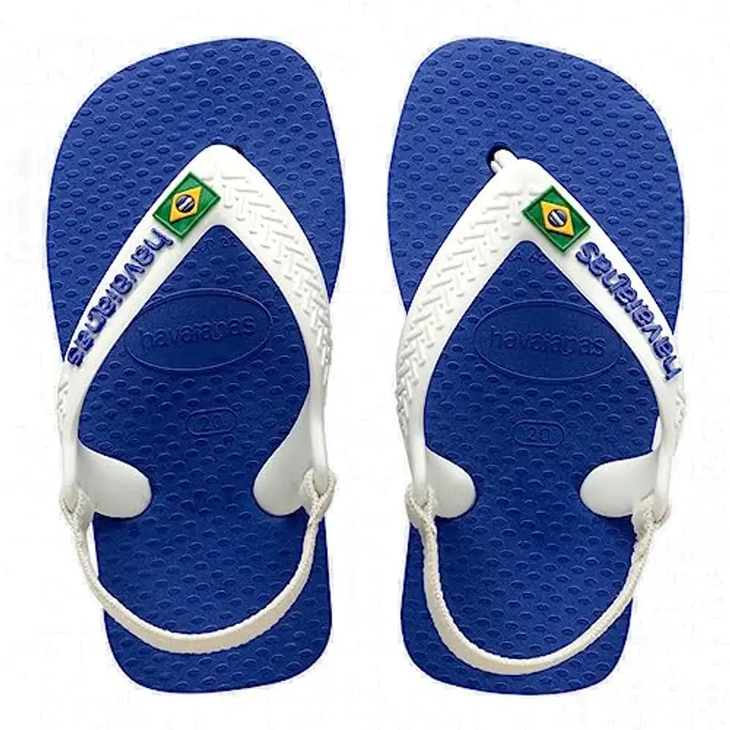 Havaianas Brasil Logo II, Infradito Unisex - Bambini, Blu (Marine Blue), 22 EU