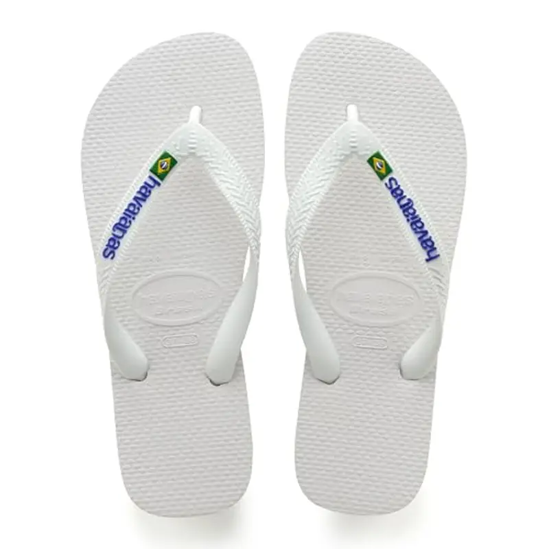 Havaianas - Brasil Logo, Infradito Iconiche, Comode E Resistenti, Strisce con la Bandiera Del Brasile E Suola Antiscivolo Con Strisce Colorate, Unisex Adulti