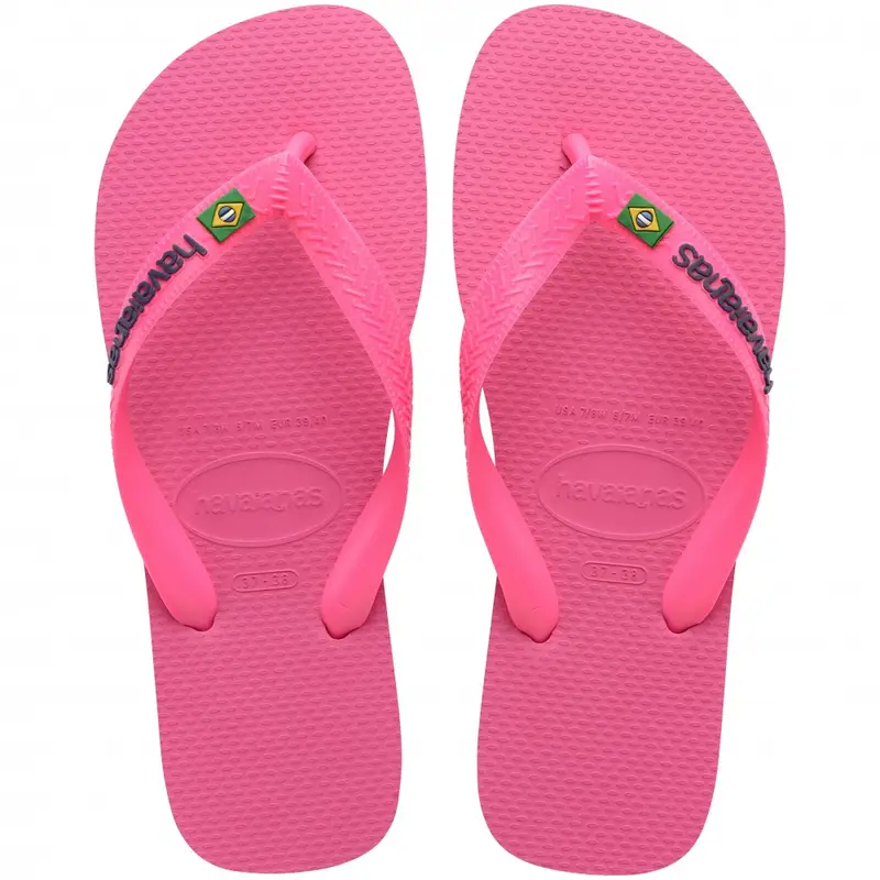 Brasil Logo Neon Fucsia - Infradito Mare Donna BRASIL 35/36 - EUR 37/38