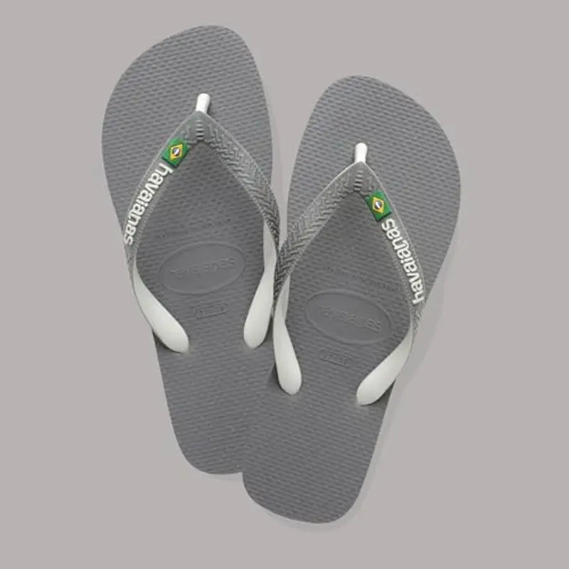 Havaianas Brasil Mix, Infradito Unisex - Adulto, Steel Grey White White, 35/36 EU miniatura 2