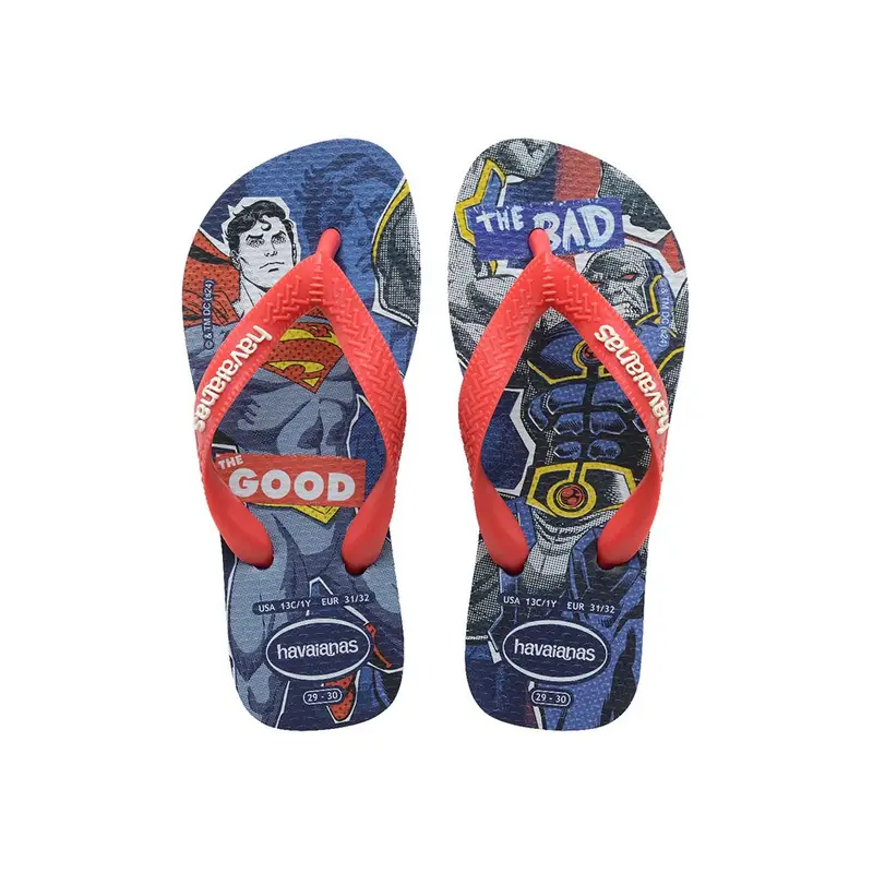 DC Hero Blu Navy - Infradito Mare Bambino BRASIL 27/28 - EUR 29/30