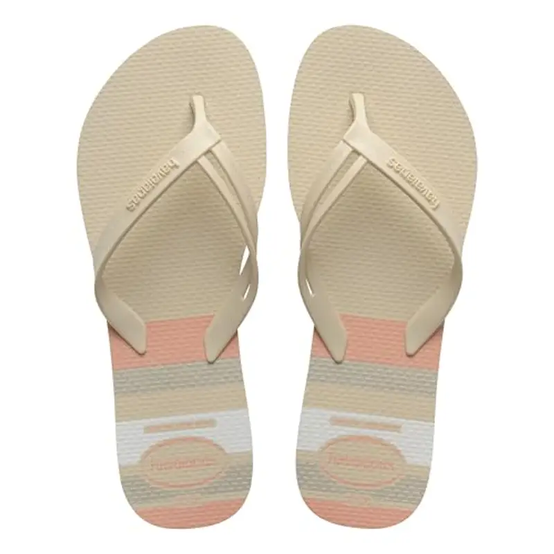 Havaianas - Elegance Print, Infradito Eleganti, Durevoli e Confortevoli con Cinturini alla Moda e Suola Antiscivolo, Donna, Beige, 33/34 EU