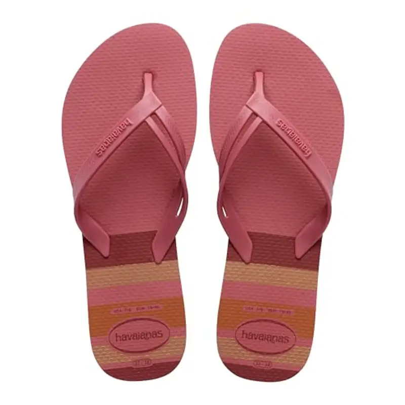 Havaianas - Elegance Print, Infradito Eleganti, Durevoli e Confortevoli con Cinturini alla Moda e Suola Antiscivolo, Donna, Pau Brasil, 41/42 EU