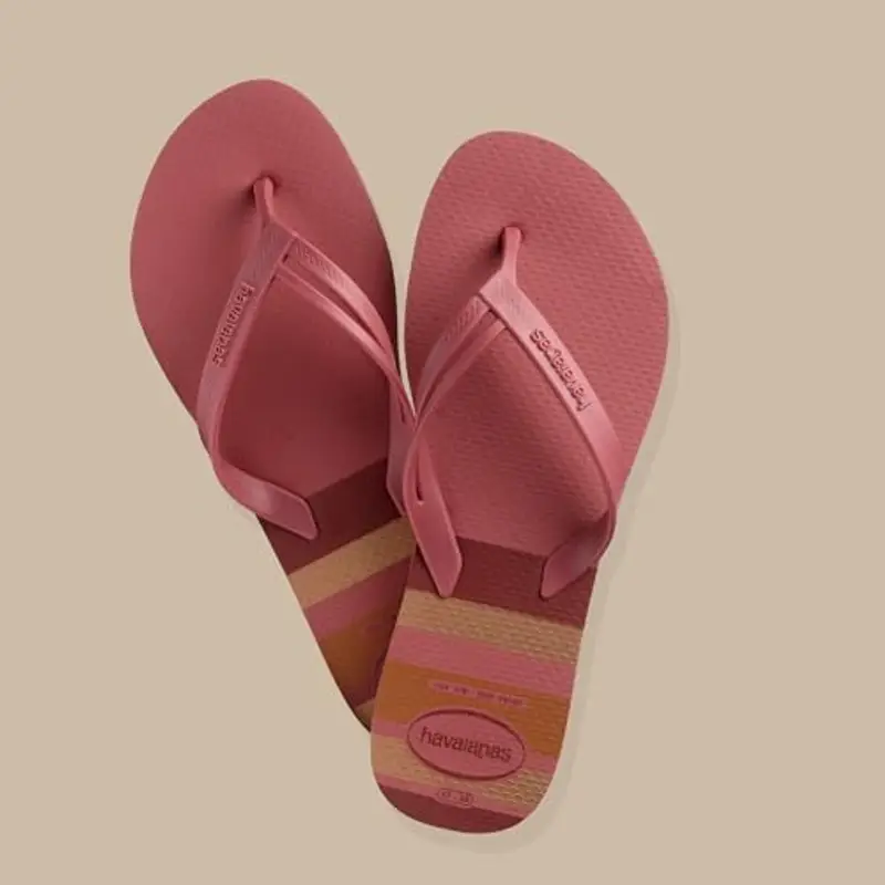 Havaianas - Elegance Print, Infradito Eleganti, Durevoli e Confortevoli con Cinturini alla Moda e Suola Antiscivolo, Donna, Pau Brasil, 41/42 EU miniatura 2