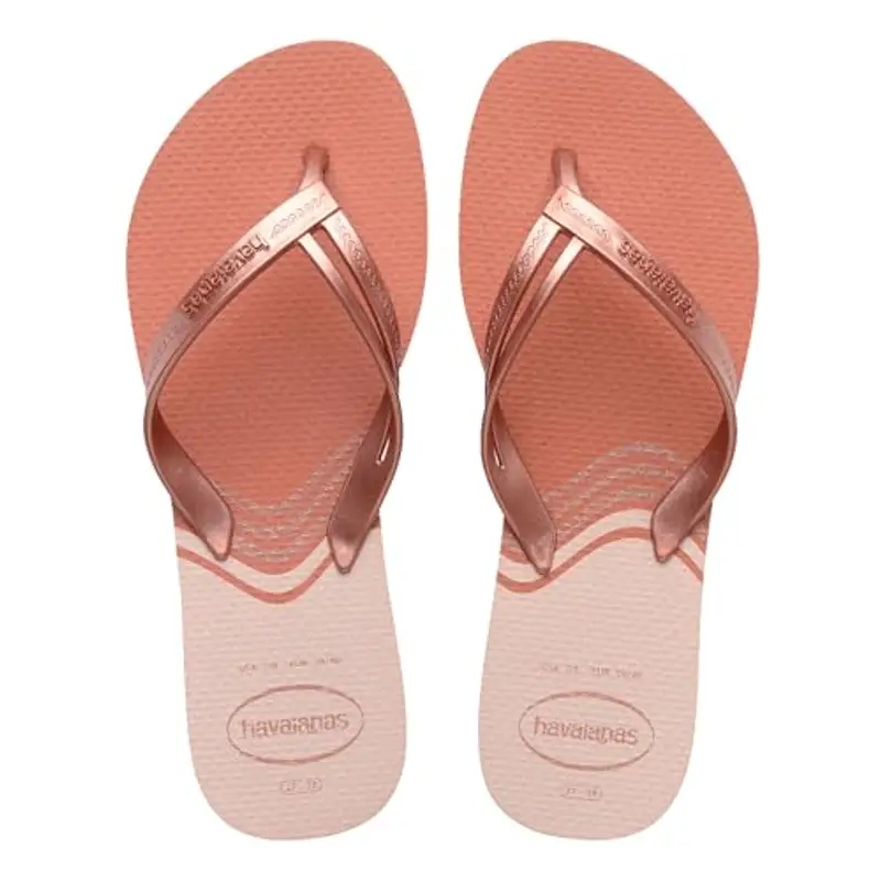 Havaianas - Elegance Print, Infradito Eleganti, Resistenti E Confortevoli Con Cinturini Alla Moda E Suola Antiscivolo, Donna, Pink Clay, 37/38 EU