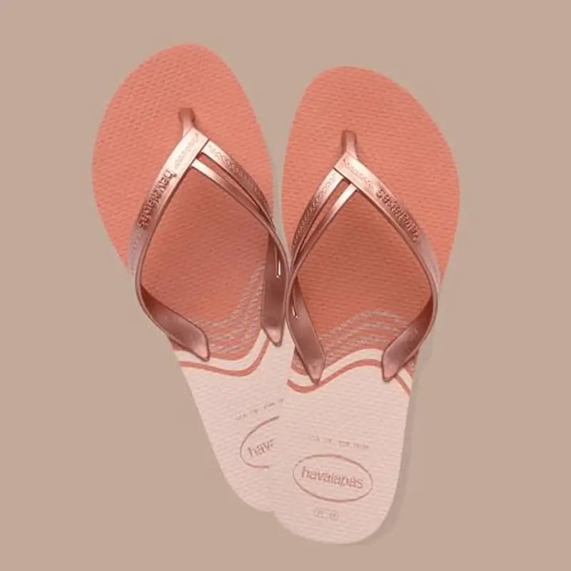 Havaianas - Elegance Print, Infradito Eleganti, Resistenti E Confortevoli Con Cinturini Alla Moda E Suola Antiscivolo, Donna, Pink Clay, 37/38 EU miniatura 2