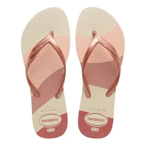 Havaianas - Fantasia Gloss, Infradito Da Donna Comode, Minimaliste E Versatili Con Tocchi Brillanti, Rose Gold, 35/36 EU