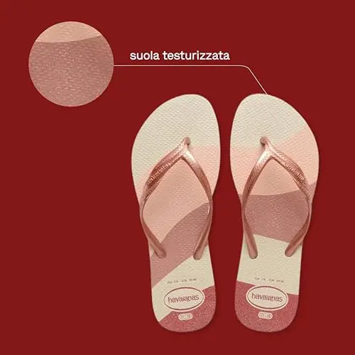 Havaianas - Fantasia Gloss, Infradito Da Donna Comode, Minimaliste E Versatili Con Tocchi Brillanti, Rose Gold, 35/36 EU miniatura 3