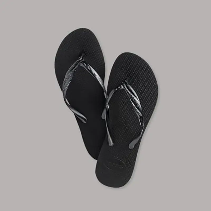 Havaianas - Fantasia, Infradito Da Donna Comode, Resistenti Ed Eleganti, Cinturini Metallici Con Incrocio Laterale, Per Donna, Nero, 35/36 EU miniatura 2