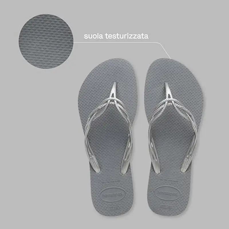 Havaianas - Flash Sweet, Infradito Da Donna Comode, Resistenti Ed Eleganti, Cinghie Dettagliate E Intrecciate, Suola Sottile Antiscivolo miniatura 2
