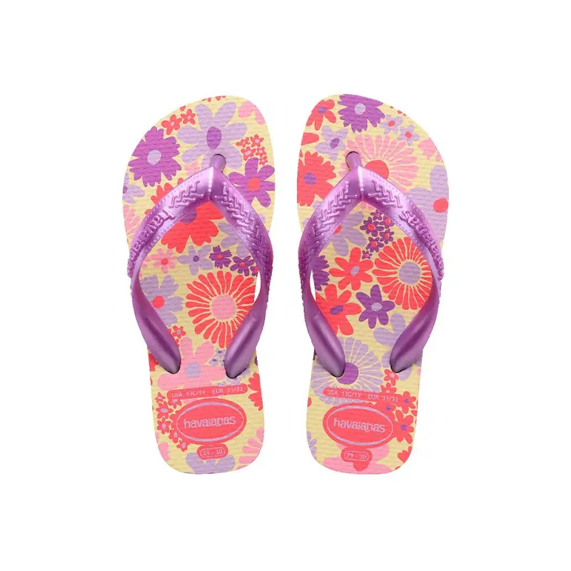 Flores Viola - Infradito Mare Bambina BRASIL 31/32 - EUR 33/34