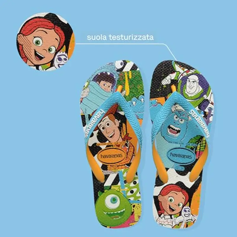 Havaianas - Infradito Disney Eleganti, Comode, Leggere E Resistenti, Disegni Disney E Pixar, Cinturini Larghi, Unisex Adulti miniatura 3