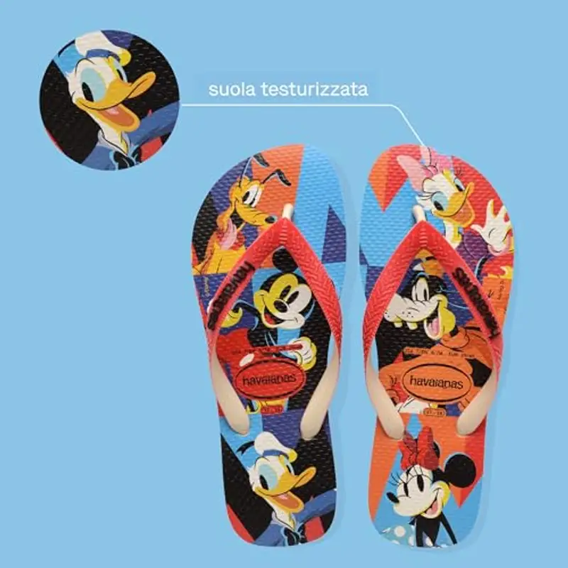 Havaianas - Infradito Disney Eleganti, Comode, Leggere E Resistenti, Disegni Disney E Pixar, Cinturini Larghi, Unisex Adulti miniatura 3