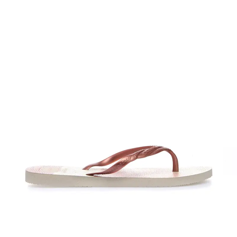 Infradito donna rosa da mare con sottopiede stampa glitter