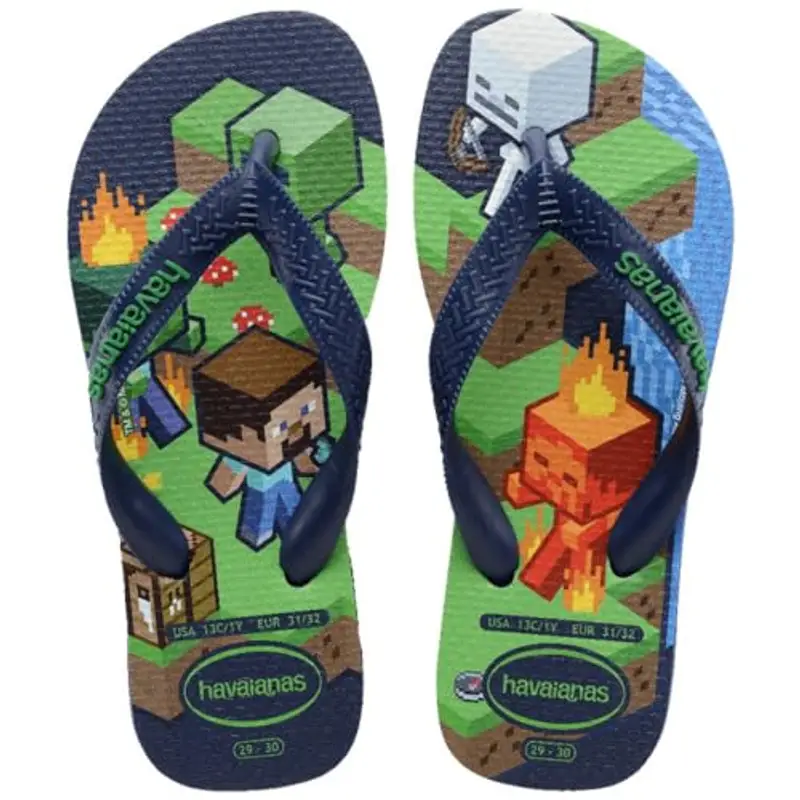 Havaianas Kids Minecraft - Infradito Ragazzi, Navy Blue,