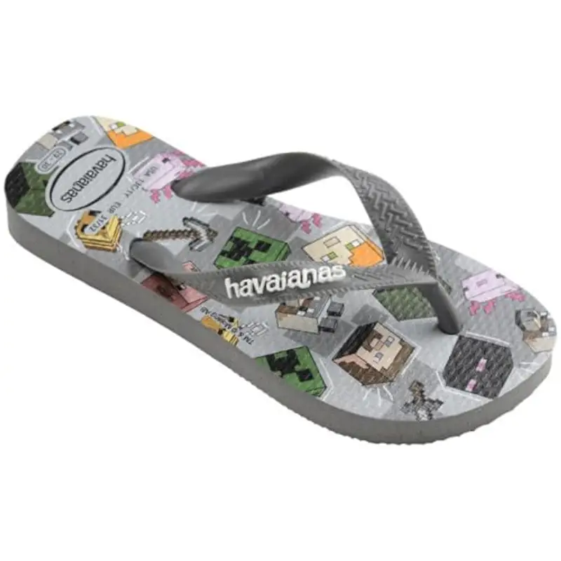 Havaianas Kids Minecraft, Infradito Ragazzi, Steel Gray, 25/26 miniatura 2