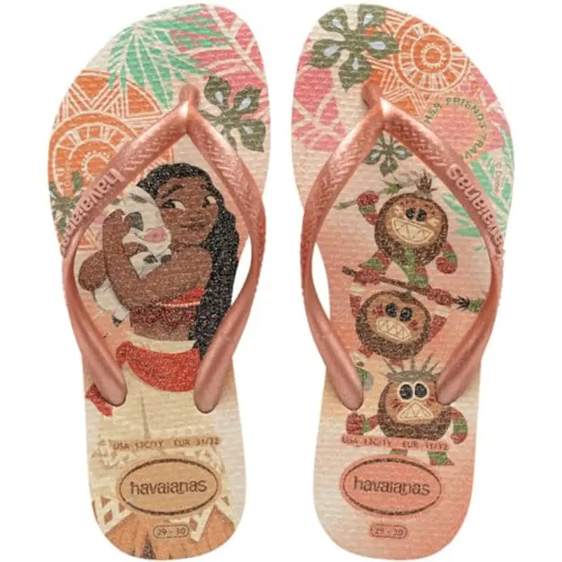Havaianas Kids Slim Princess, Infradito Bambine, Pink Clay, 33/34