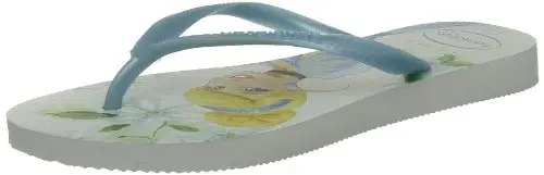 Havaianas, Kids Slim Princess, Sandali, Ragazza, Bianco (White/Blue), 35