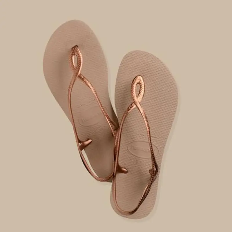 Havaianas Luna, Sandali Bambina, Oro Rosa, 29/30 EU miniatura 2