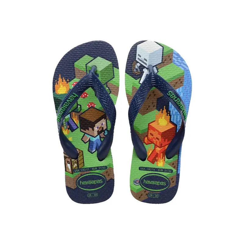 Minecraft Blu - Infradito Mare Bambino BRASIL 33/34 - EUR 35/36