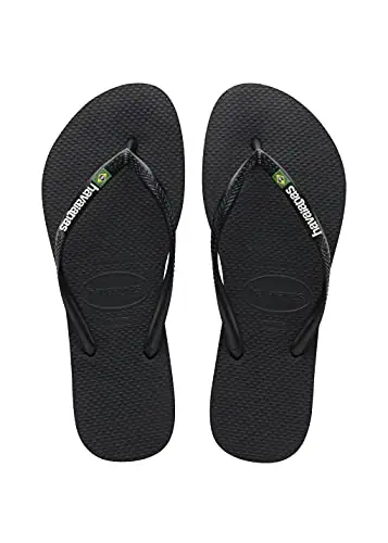 Havaianas - Slim Brasil Logo, Infradito Comode, Resistenti e Leggere, Omaggio al Brasile, Bandiera su Cinghie e Suola,