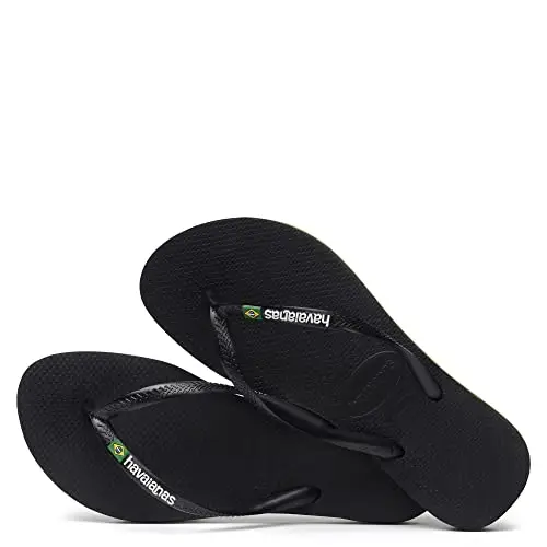 Havaianas - Slim Brasil Logo, Infradito Comode, Resistenti e Leggere, Omaggio al Brasile, Bandiera su Cinghie e Suola miniatura 3