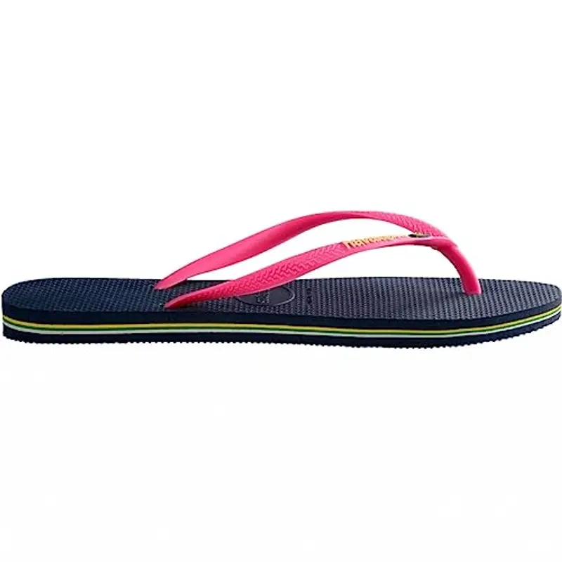 Havaianas Slim Brasil Logo, Infradito Donna, Navy Blue, 33/34 EU miniatura 3
