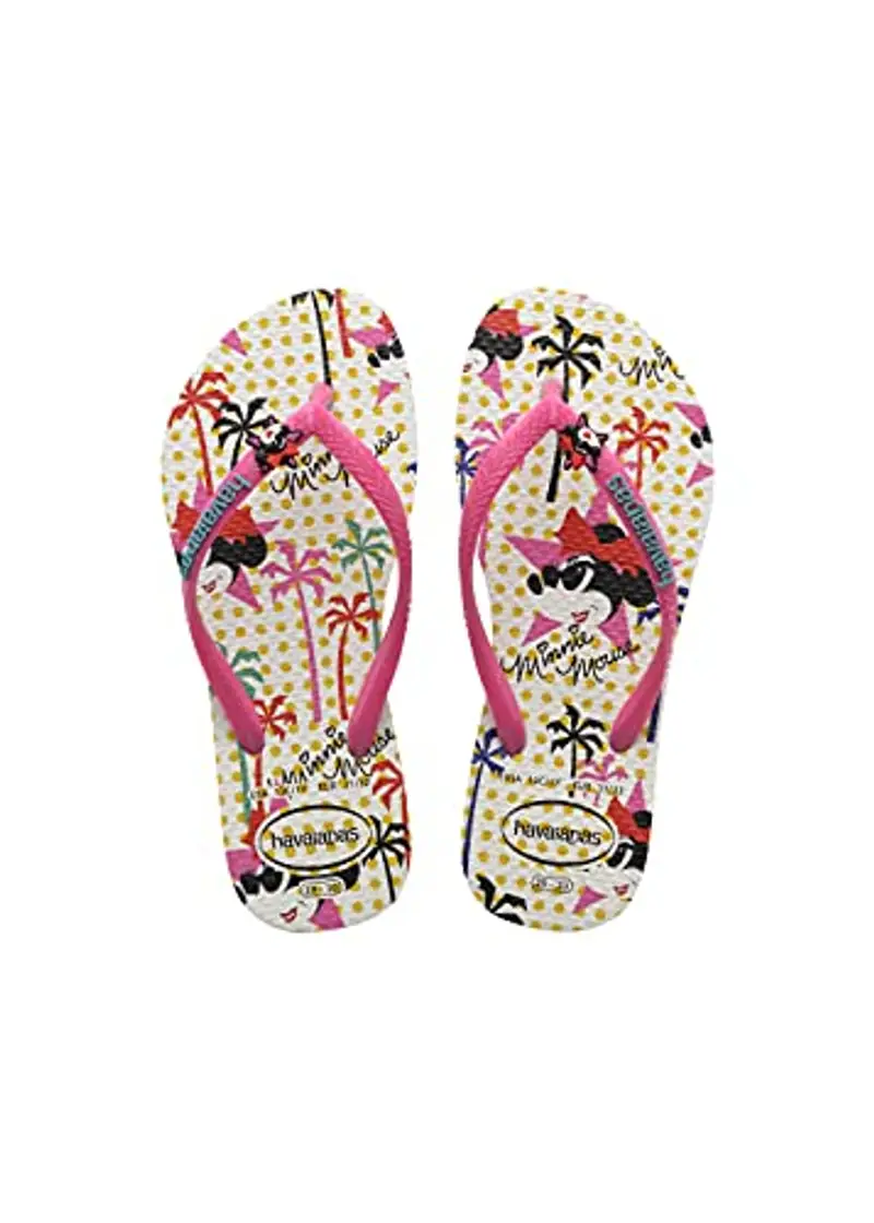 Havaianas Slim Disney Cool, Infradito Bambina, Multicolore (Flusso Bianco/Rosa), 27/28 EU