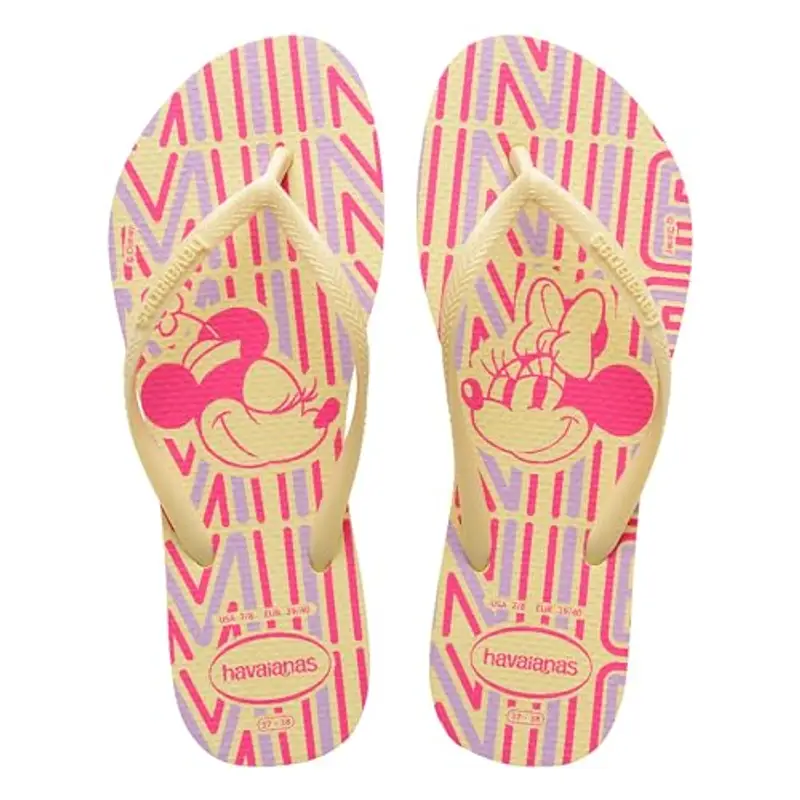 Havaianas - Slim Disney Stylish, Infradito Comode, Leggere E Alla Moda, Con Disegni Disney, Cinghie Sottili E Suola