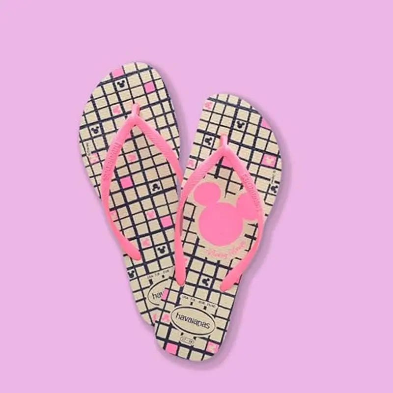 Havaianas - Slim Disney Stylish, Infradito Comode, Leggere E Alla Moda, Con Disegni Disney, Cinghie Sottili E Suola Antiscivolo, Donna, Beige, 35/36 EU miniatura 2