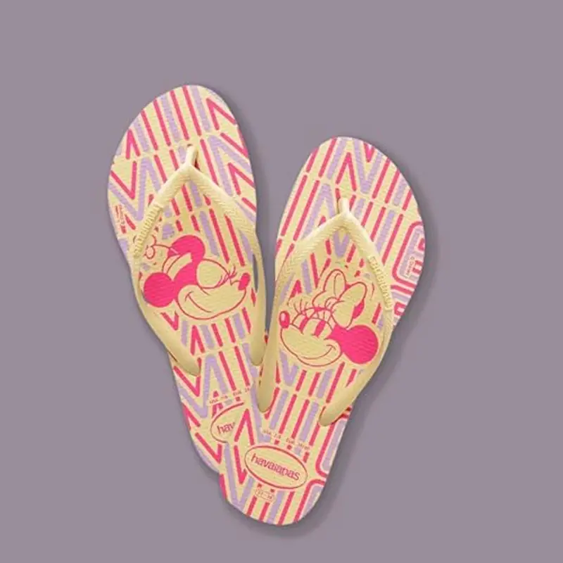 Havaianas - Slim Disney Stylish, Infradito Comode, Leggere E Alla Moda, Con Disegni Disney, Cinghie Sottili E Suola Antiscivolo, Donna, Buttercream, 39/40 EU miniatura 2