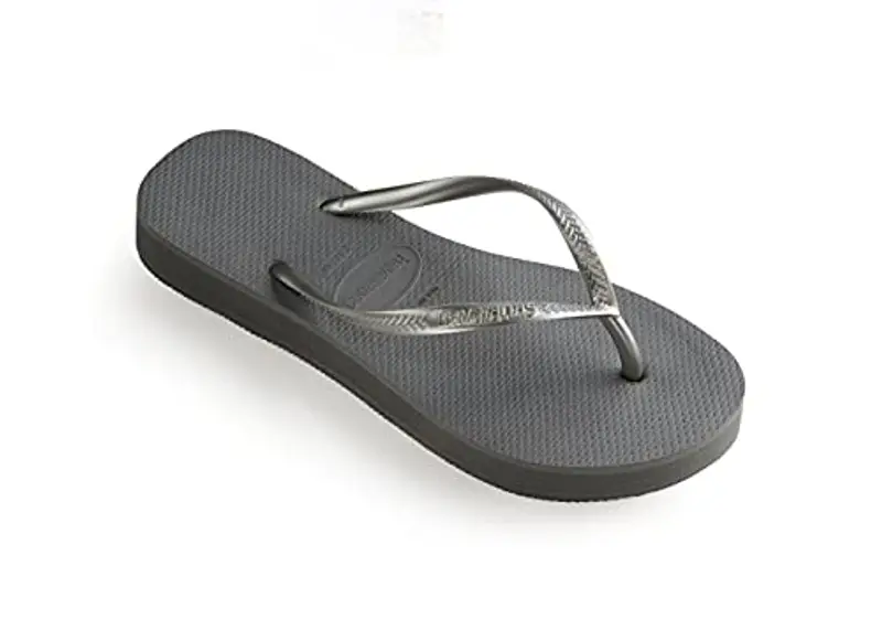 Havaianas Slim Flatform, Infradito Donna, Grigio Grigio Acciaio, 33/34 EU, Steel Grey miniatura 2