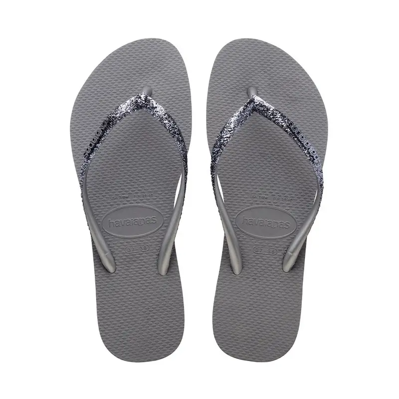 Slim Glitter Grigio - Infradito Mare Donna BRASIL 39/40 - EUR 41/42