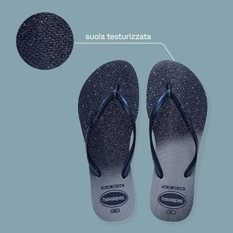 Havaianas - Slim Gloss, Infradito Eleganti, Resistenti e Versatili con un Tocco di Brillantezza, Suola Antiscivolo, Donna miniatura 3
