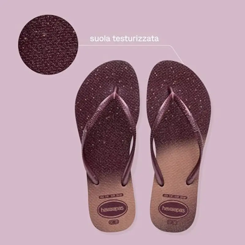Havaianas - Slim Gloss, Infradito Eleganti, Resistenti e Versatili con un Tocco di Brillantezza, Suola Antiscivolo, Donna miniatura 3