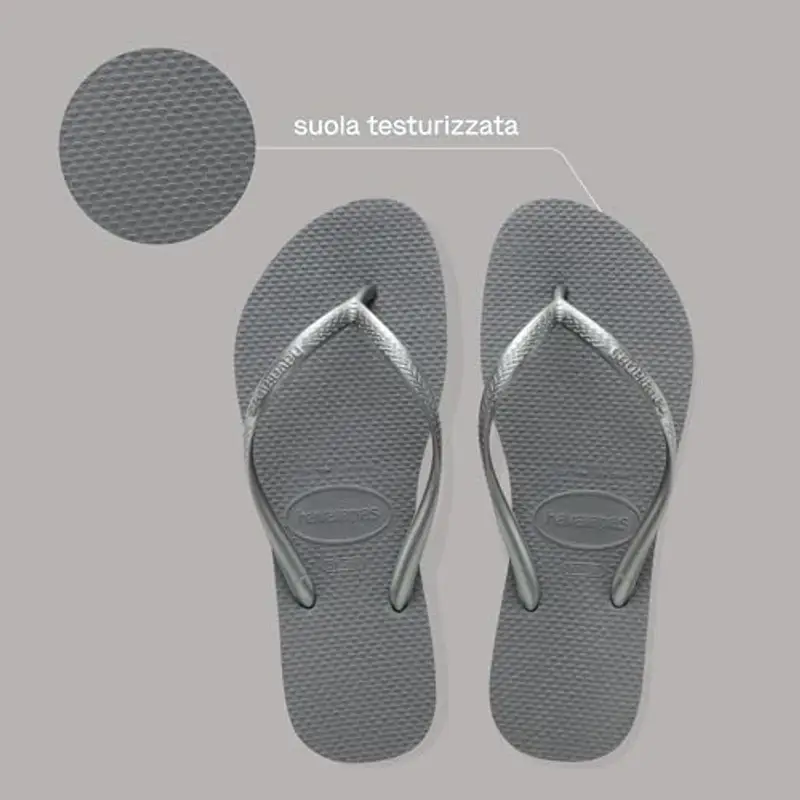 Havaianas - Slim, Infradito da Donna Eleganti, Resistenti e Versatili con Suole Strutturate per una Maggiore Aderenza e Sostegno miniatura 3