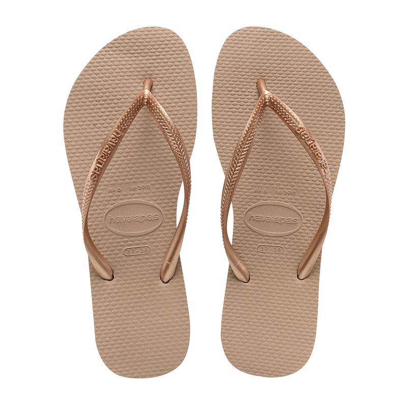 HAVAIANAS - Infradito Slim Donna, Rose Gold, 41/42 EU